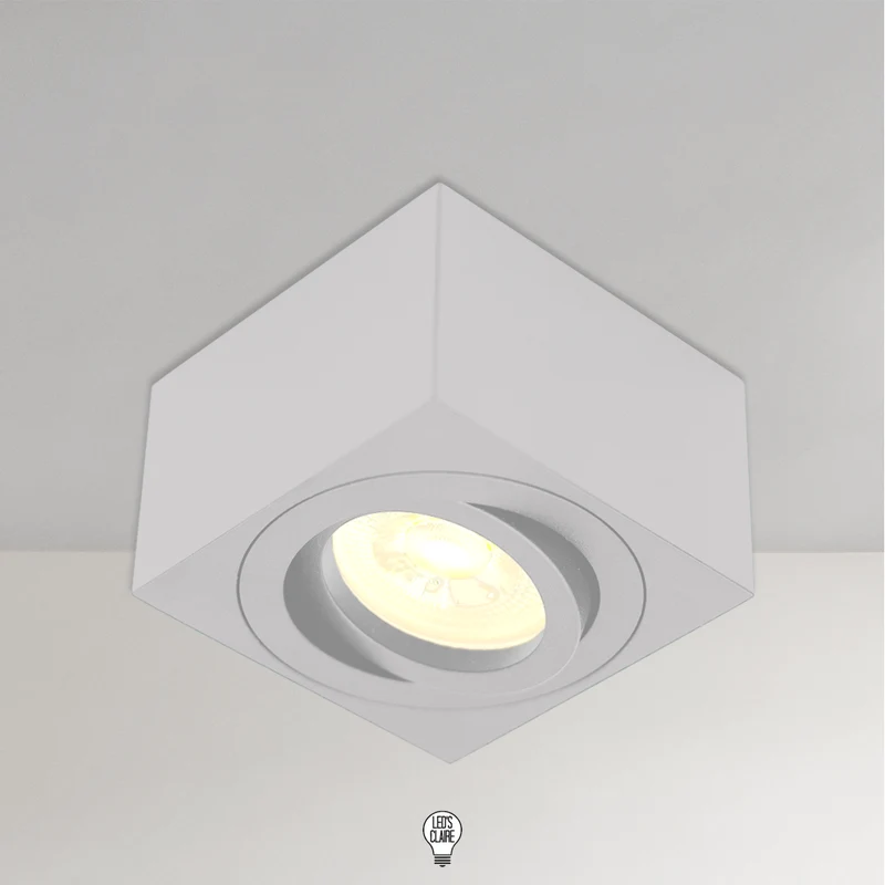 Aufbaustrahler weiß matt 50mm eckig IP20 inkl. LED-Modul