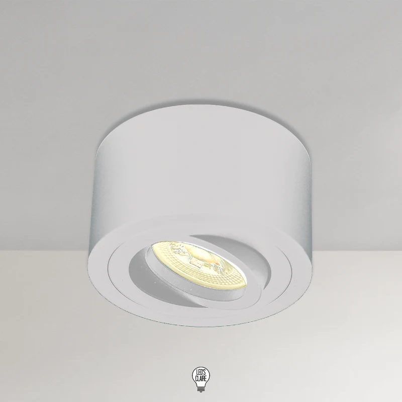LED Deckenaufbaustrahler 90 mm – Schwenkbar, Flach, Dimmbar, weiss matt