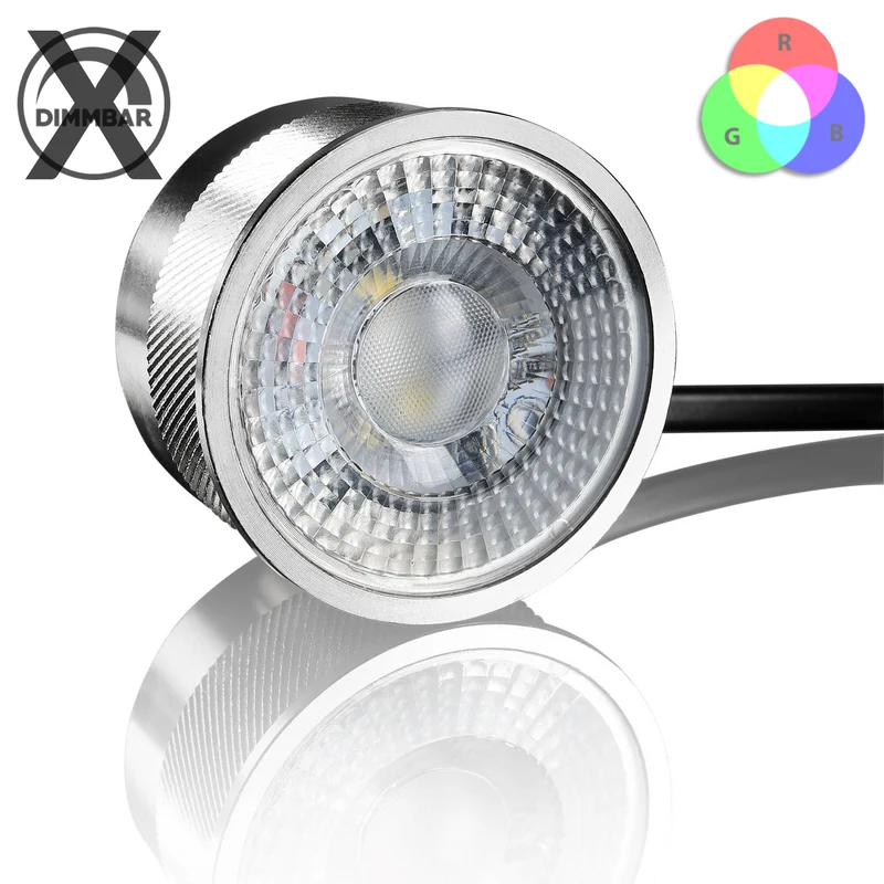 Bodeneinbaustrahler Edelstahl schwarz rund IP67 inkl. LED - Modul