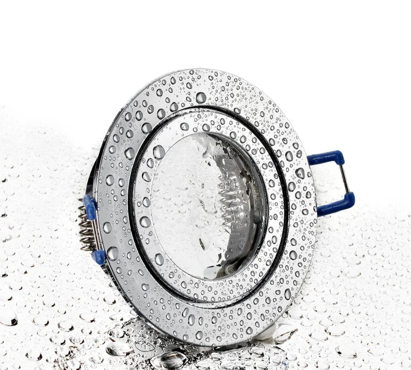 Einbaustrahler Rahmen Chrom rund IP44 68mm mit Klickverschluss