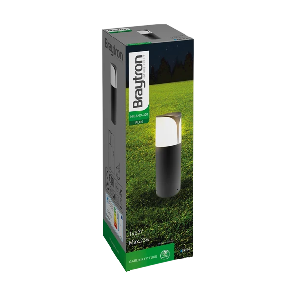 LED Gartenleuchte MILANO / E27 / IP44 / 300mm anthrazit