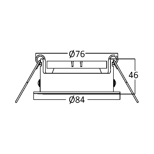 Einbaustrahler TETRA CF / rund / IP20 / weiß