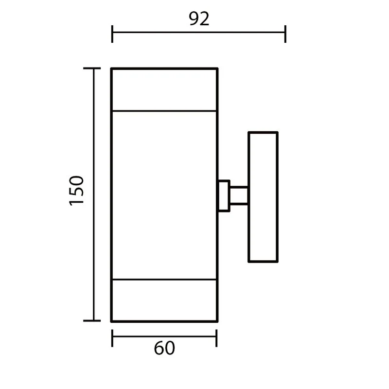 Wandleuchte RITA-S-2 Up&Down Edelstahl GU10