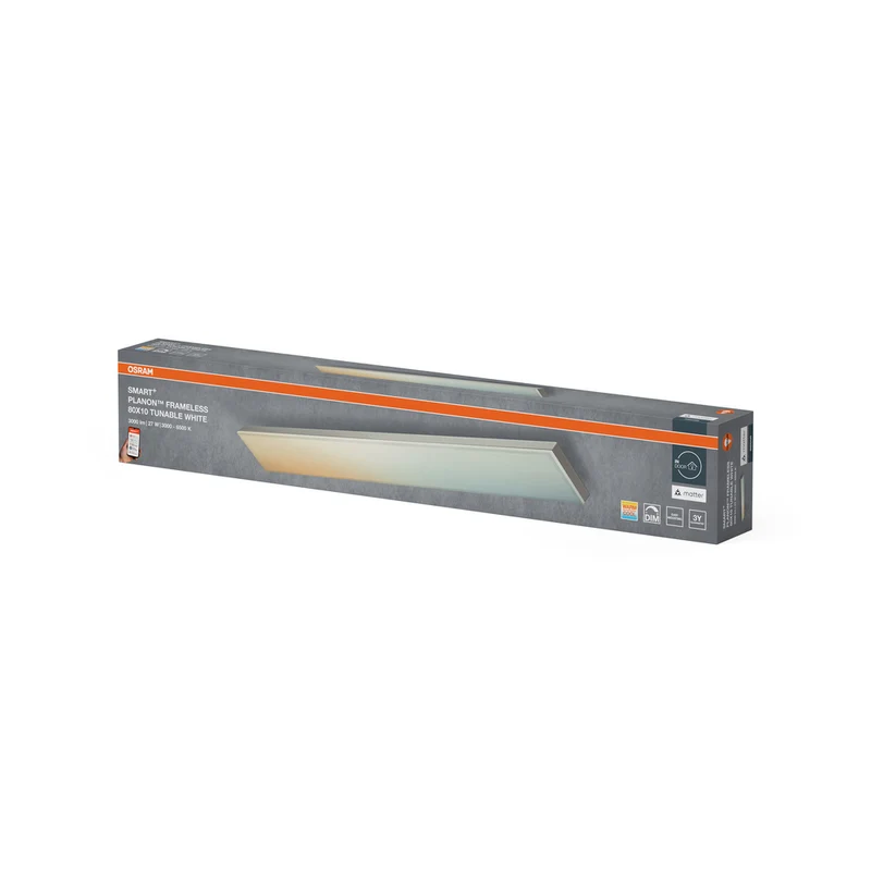 OSRAM Matter SMART+ Planon Frameless LED Deckenleuchte Tunable Weiß 80x10cm 27W / 3000-6500K