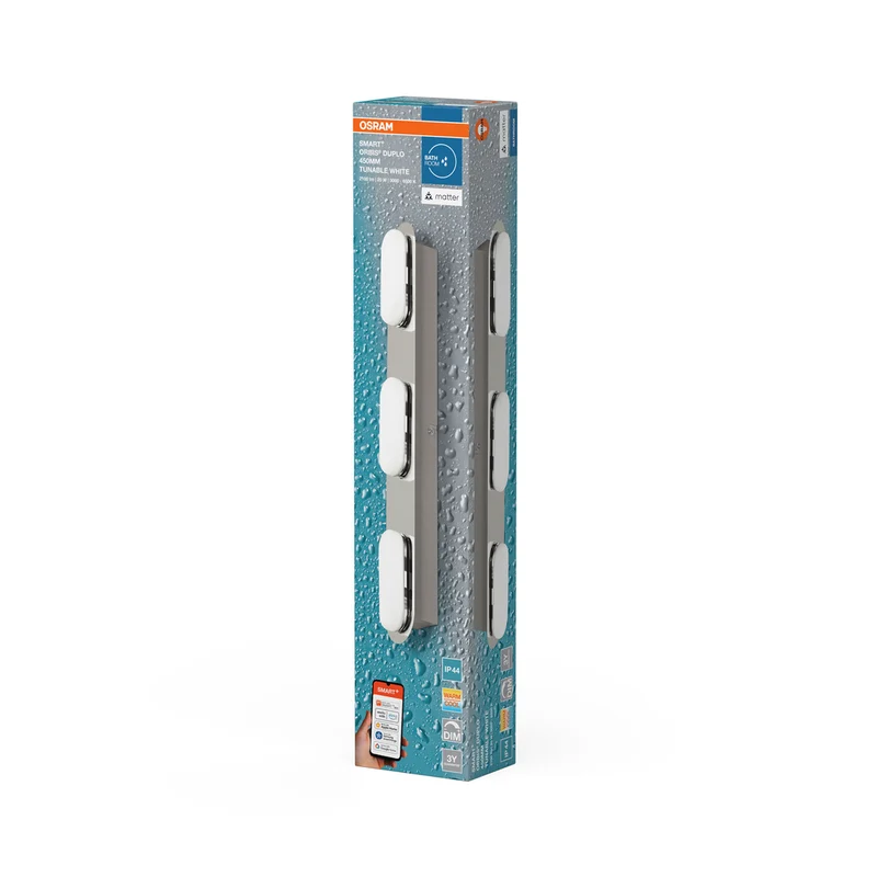 OSRAM Matter SMART+ ORBIS DUPLO LED Bad Wandleuchte 45cm Tunable Weiß 20W / 3000-6500K