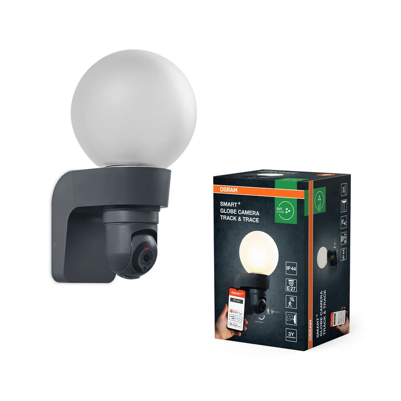 OSRAM SMART+ Outdoor-Wandleuchte mit Kamera, E27-Sockel