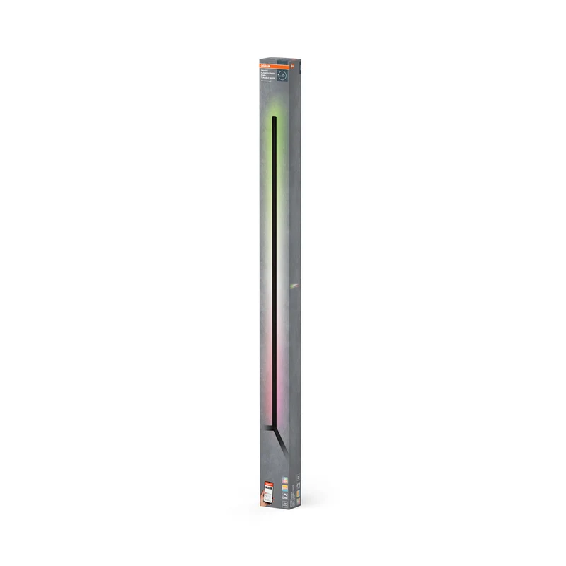 OSRAM WIFI LED Stehleuchte RGBW, weiß 2700-6500k, 10W, 600lm, 1400mm, App oder Sprachassistent wie Alexa, Google und co. SMART WIFI FLOOR Corner Für Innenanwendung
