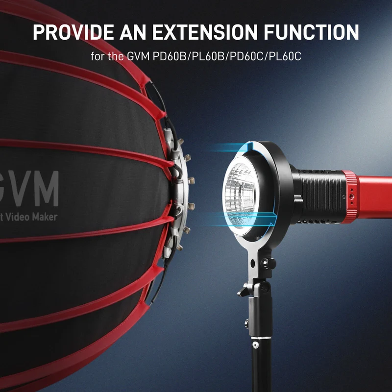 GVM Adapter Ring For for Pocket Light (GVM-PD60B/PD60C/PL60B/PL60C)