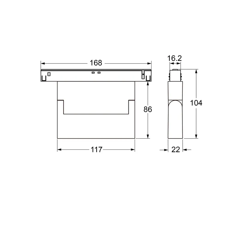 6W GapSpot-48V move weiß