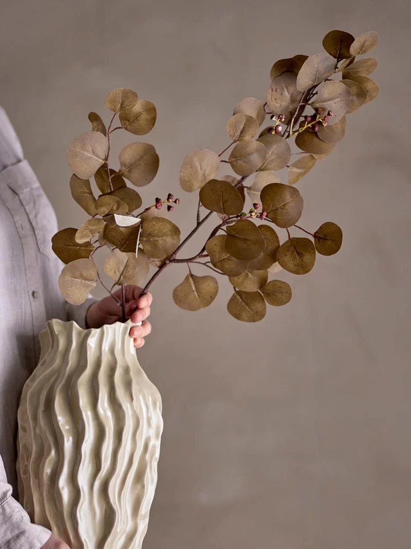 Eukalyptusstängel, braun, künstliche Blumen
