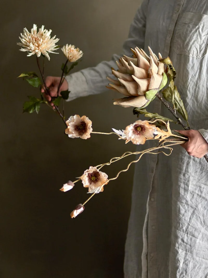 Mohnstiel, Natur, künstliche Blumen