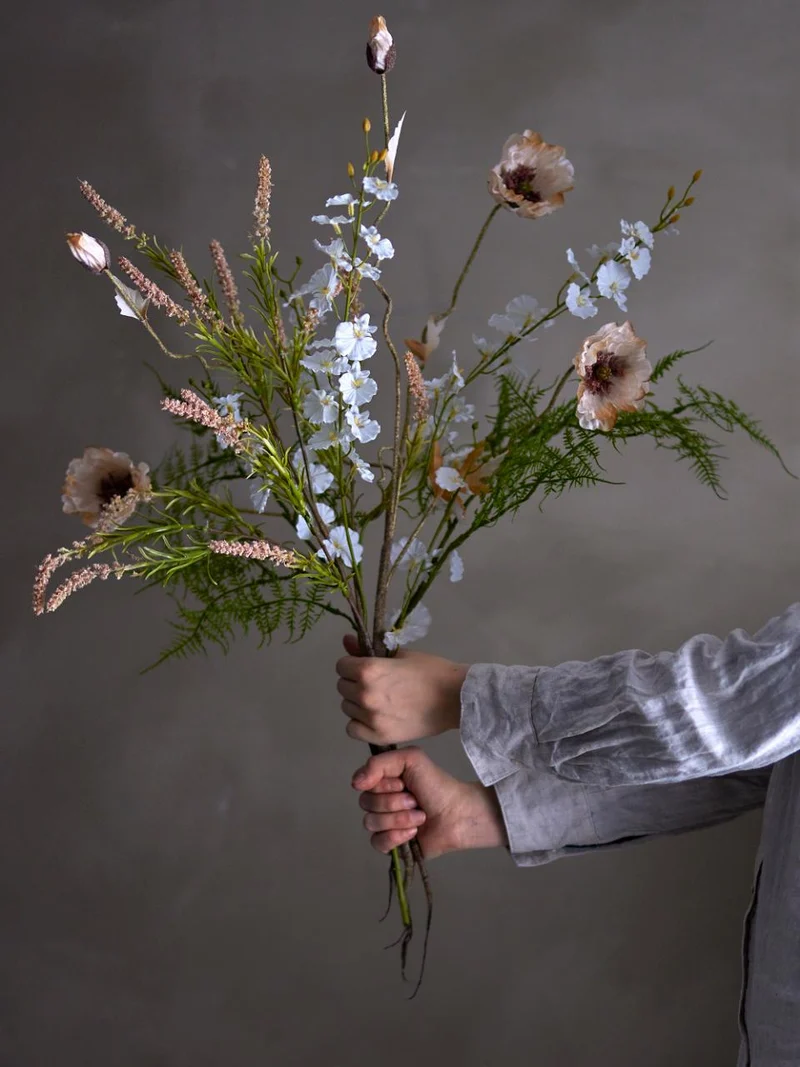 Mohnstiel, Natur, künstliche Blumen