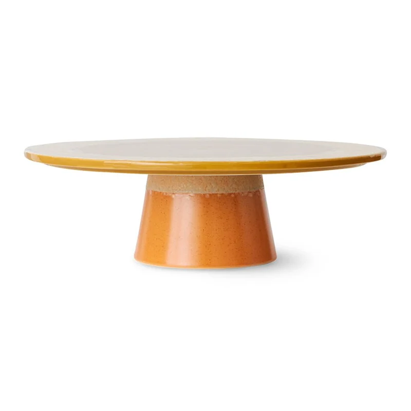 70's Ceramics: Kuchenplatte Papaya