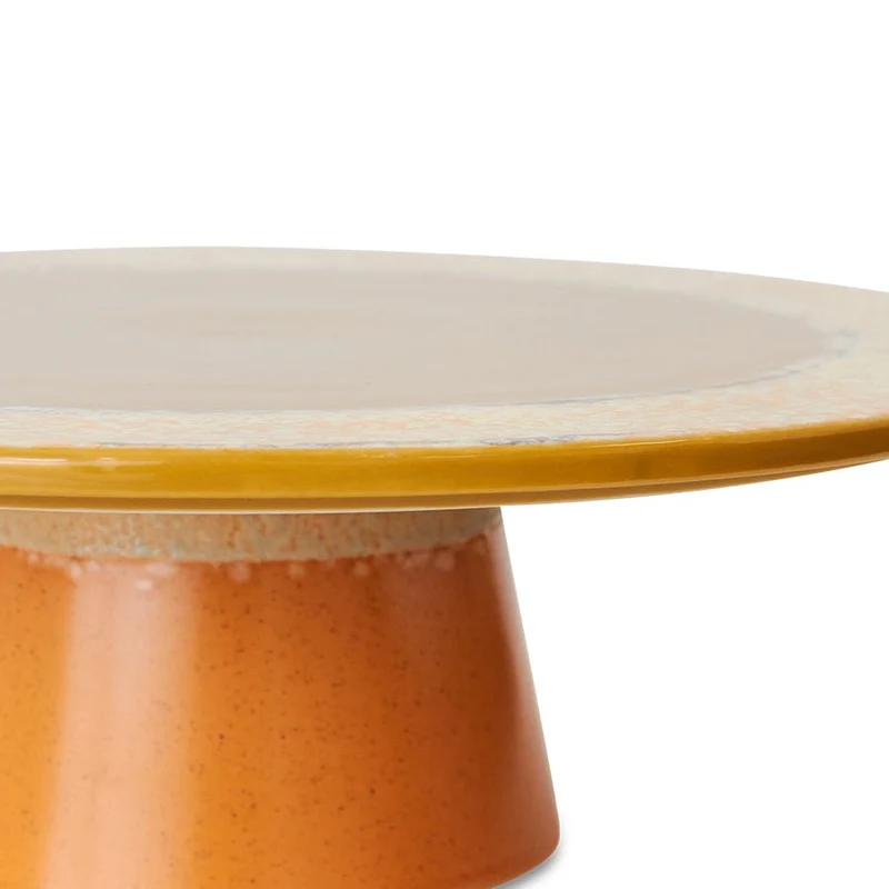 70's Ceramics: Kuchenplatte Papaya