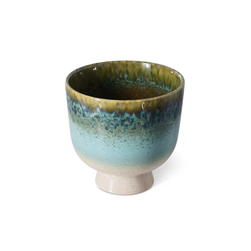 70's Ceramics: Blumen Topf lagoon