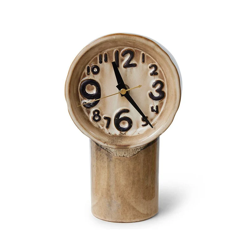 70's Ceramics: Retro Uhr Cream