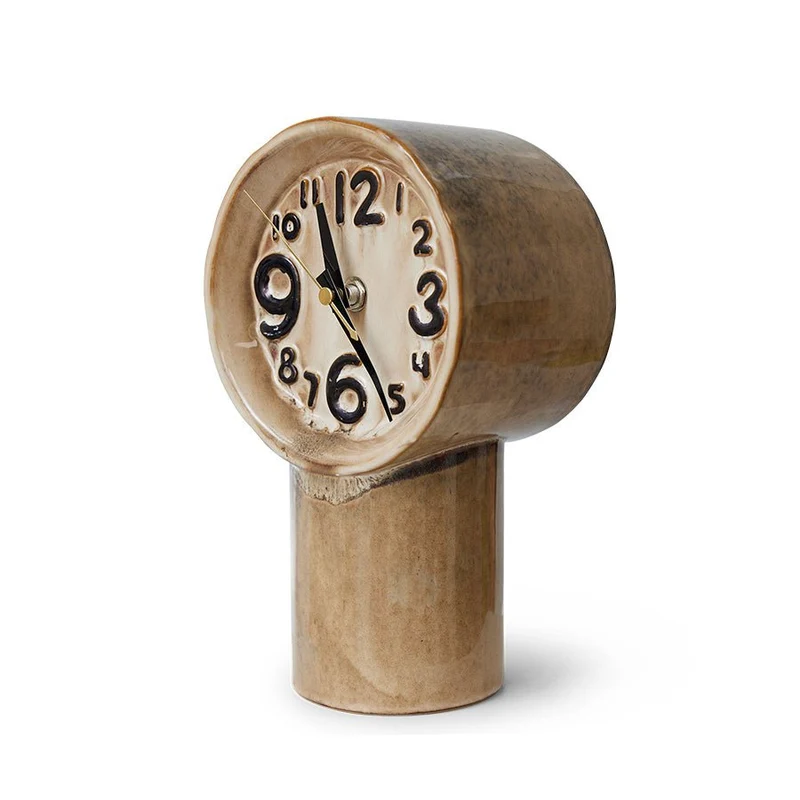 70's Ceramics: Retro Uhr Cream