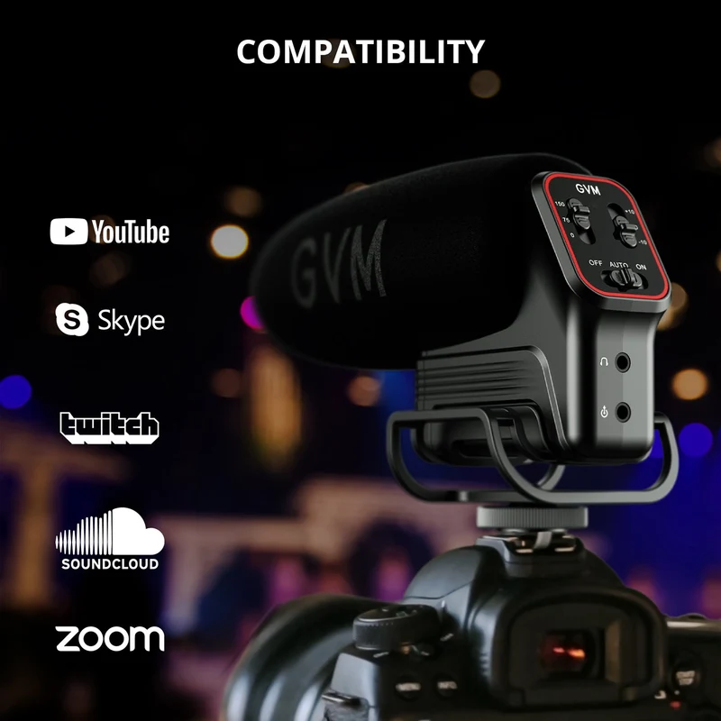 GVM QX-6 Camera-Mount Shotgun Microphone