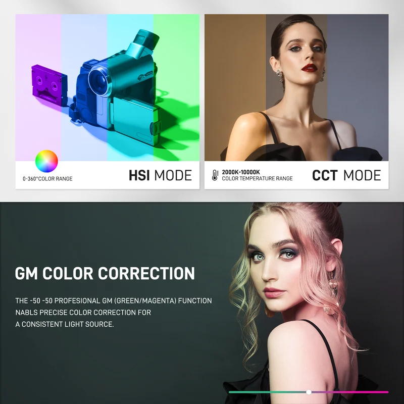 GVM PRO YU600C Led Video Lights Panel Rgb And Bi-Color Studio Light