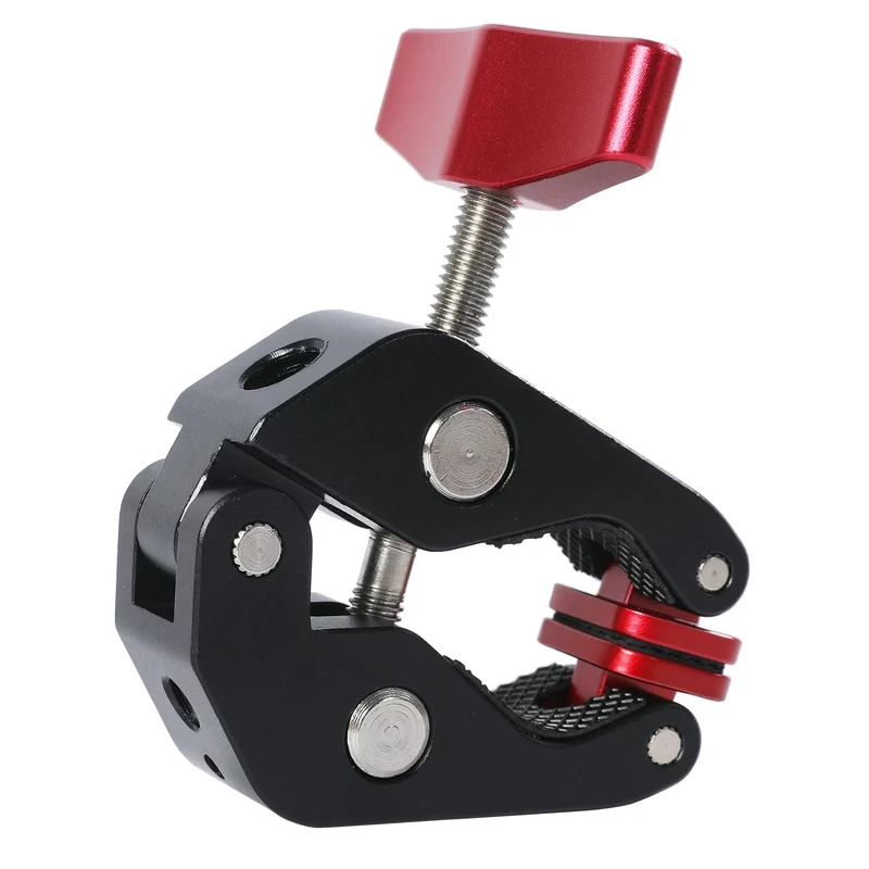 GVM Super Crab Clamp, Magic Arm Gripper Clamp with 1/4 and 3/8 Thread Clips for DSLR Cameras