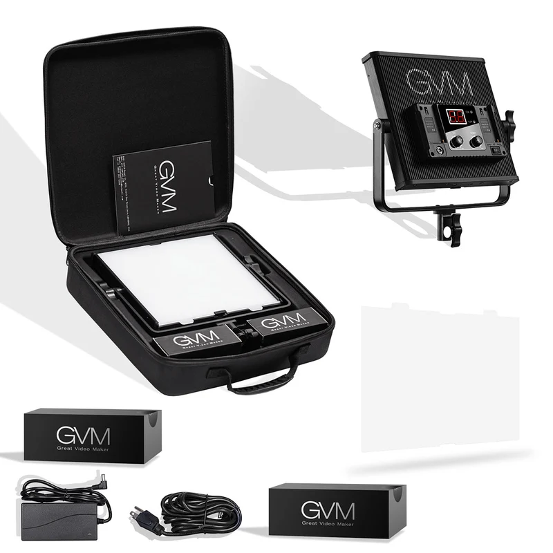 GVM-520S 30W High Beam High Brightness Bi-Color LED VIdeo Light (No Four-Way Barndoor)