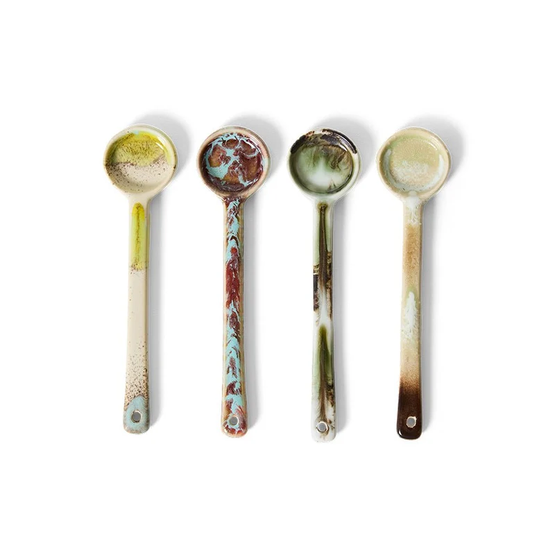 70's ceramics: Löffel Blend, Set von 4