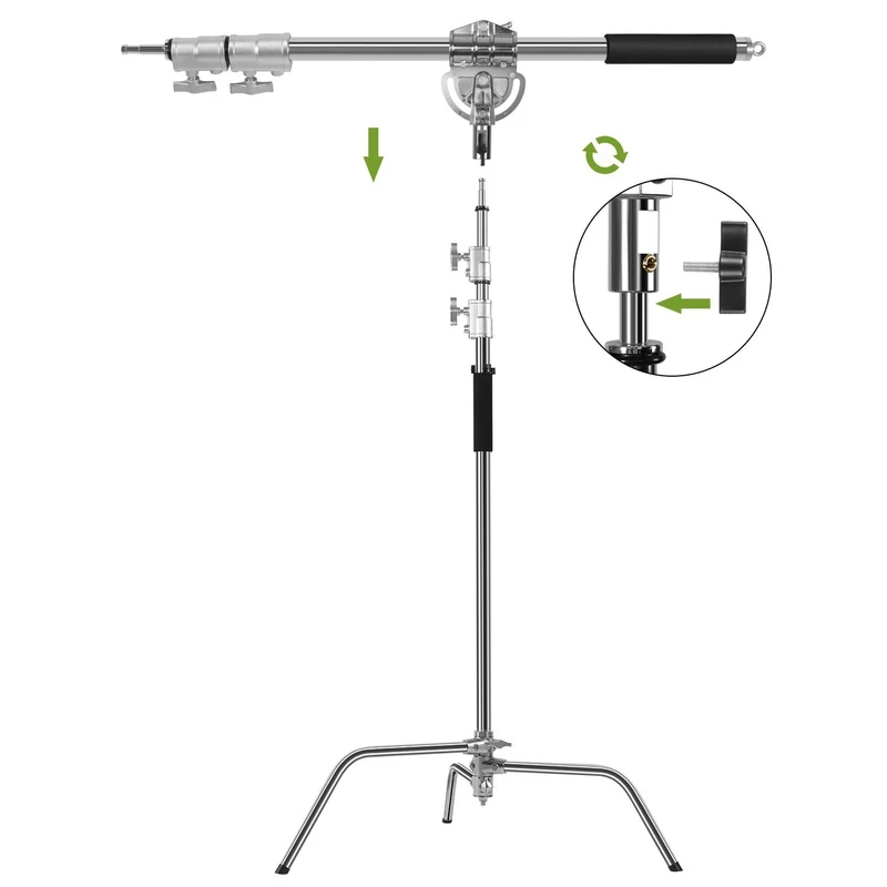 (Open Box) GVM C360 Turtle-Base C-Stand & Grip Arm Kit (10.5')