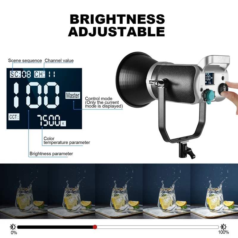 GVM-SD300D 300W Bi-Color LED Video Light High Power Monolight 3 kits