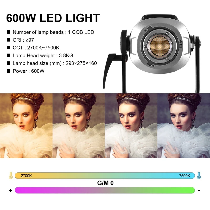 GVM SD600D-II 600W Bi-Color LED Video Light 3 kits