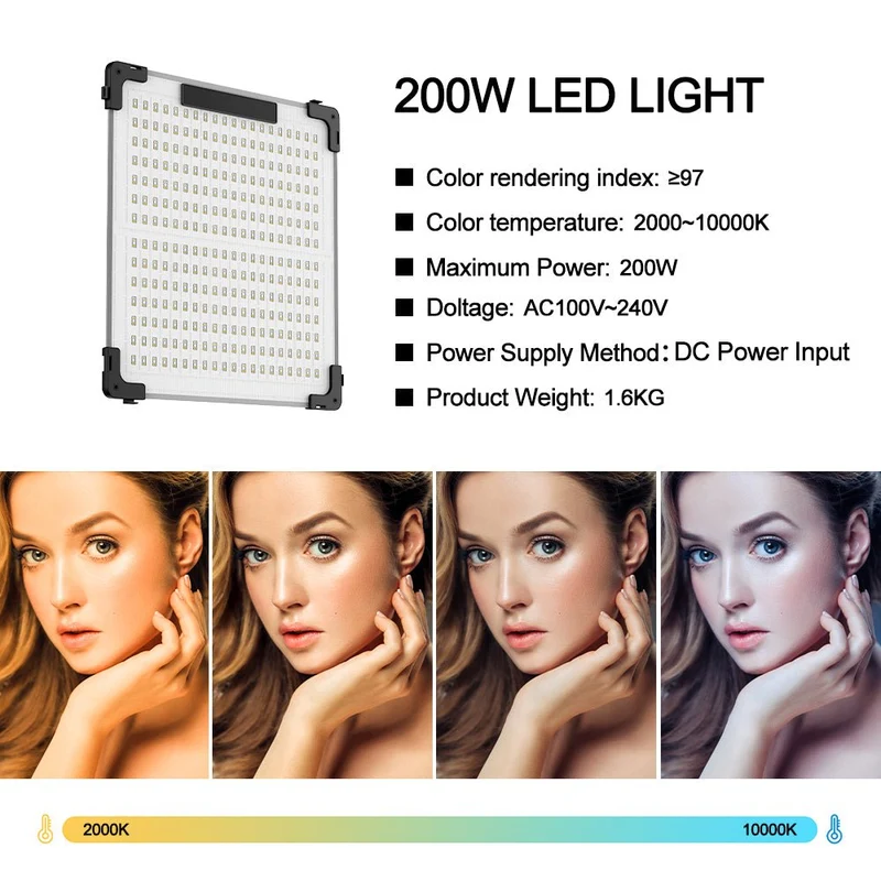 (Open Box) GVM B200C 200W RGB&Bi-Color Flexible LED Light