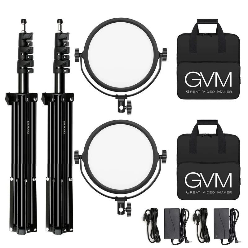 GVM 30W Soft Light Bi-Color LED Key Light 2 lights kit(10")