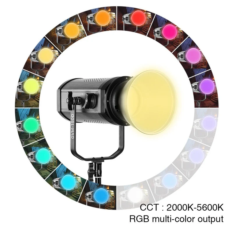 GVM 150s 150W High Power LED RGB & Bi-Color Spotlight