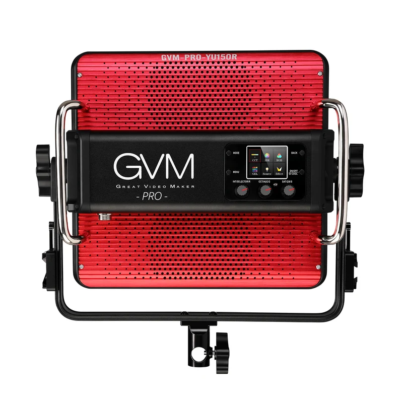 GVM 150W LED Video Light Panel 17200lux/0.5m, Photography Lighting with 2000-10000K, CRI/TLCI 97+, RGB, Gel, 24 Effects, Video Lighting for Filming Camera & Photo Recording with App, DMX, Battery
