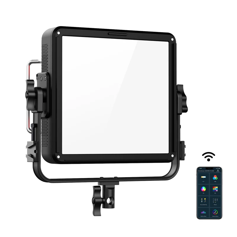 GVM 150W LED Video Light Panel 17200lux/0.5m, Photography Lighting with 2000-10000K, CRI/TLCI 97+, RGB, Gel, 24 Effects, Video Lighting for Filming Camera & Photo Recording with App, DMX, Battery