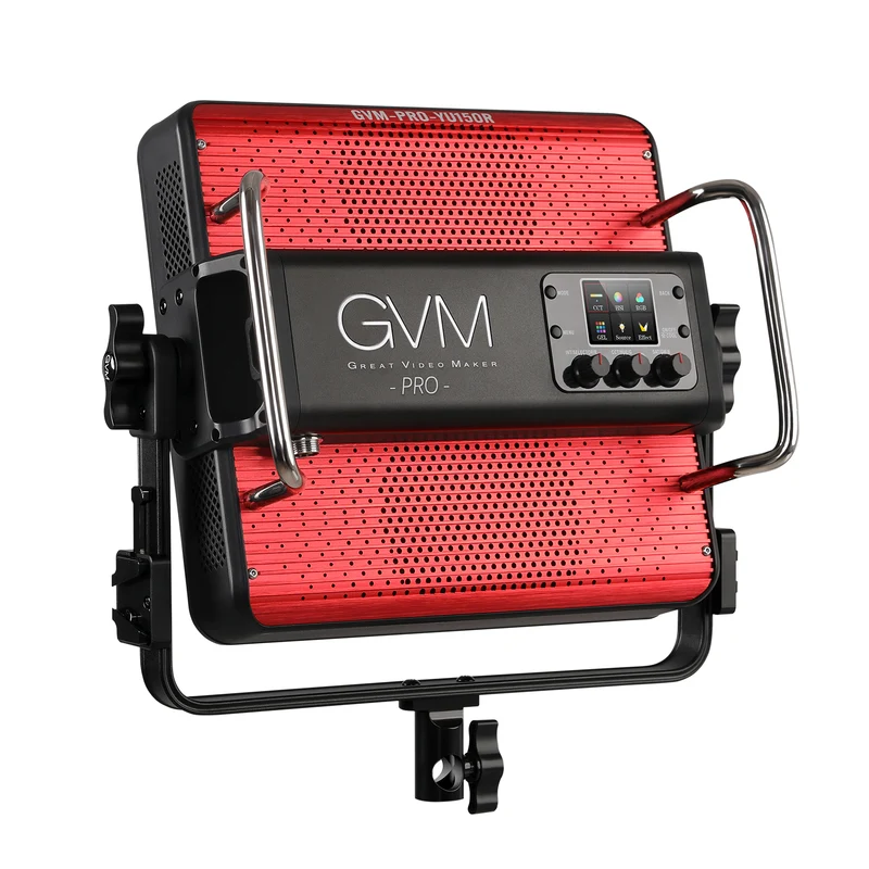 GVM 150W LED Video Light Panel 17200lux/0.5m, Photography Lighting with 2000-10000K, CRI/TLCI 97+, RGB, Gel, 24 Effects, Video Lighting for Filming Camera & Photo Recording with App, DMX, Battery