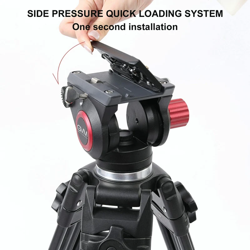 GVM 7017D Aluminum Video Tripod with Fluid Head System