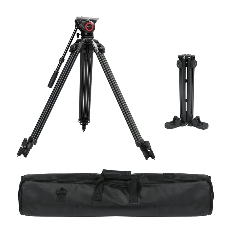 GVM 7017D Aluminum Video Tripod with Fluid Head System