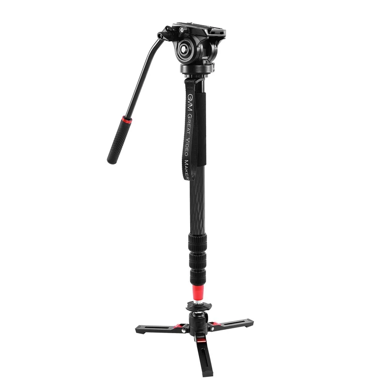 GVM G175 Alluminum Alloy 5-Section Monopod with Video Fluid Head