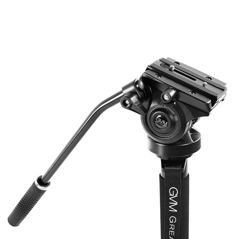 GVM G175 Alluminum Alloy 5-Section Monopod with Video Fluid Head