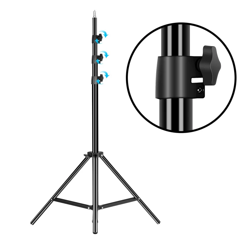 GVM-DJ-180D Light Stand for panel light Series LED Lights (Black, 79")