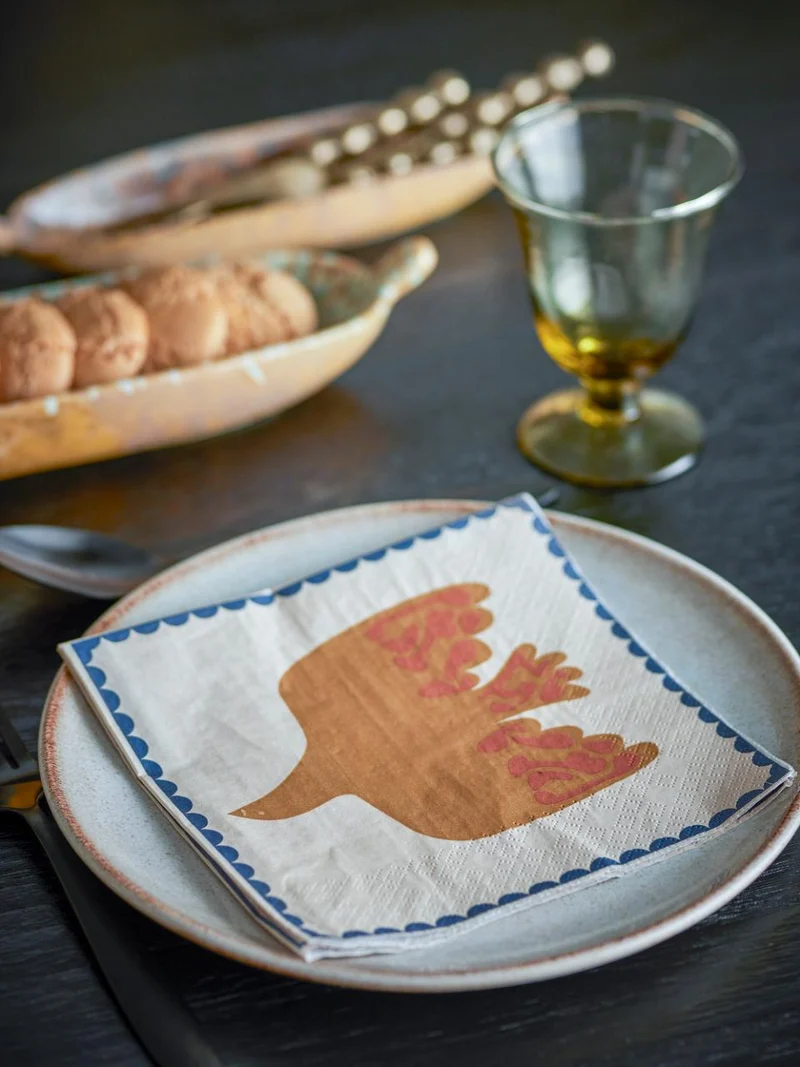 Serviette Anniversary, Braun