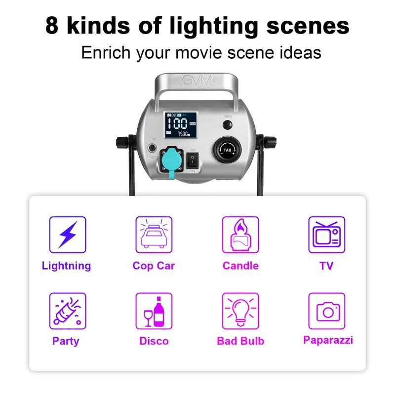 GVM SD200R RGB Bi-Color LED Video Lights Kit with Softbox
