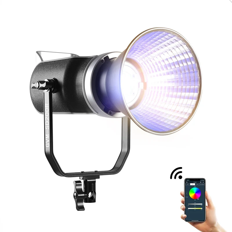 GVM SD200R RGB Bi-Color LED Video Lights Kit with Softbox