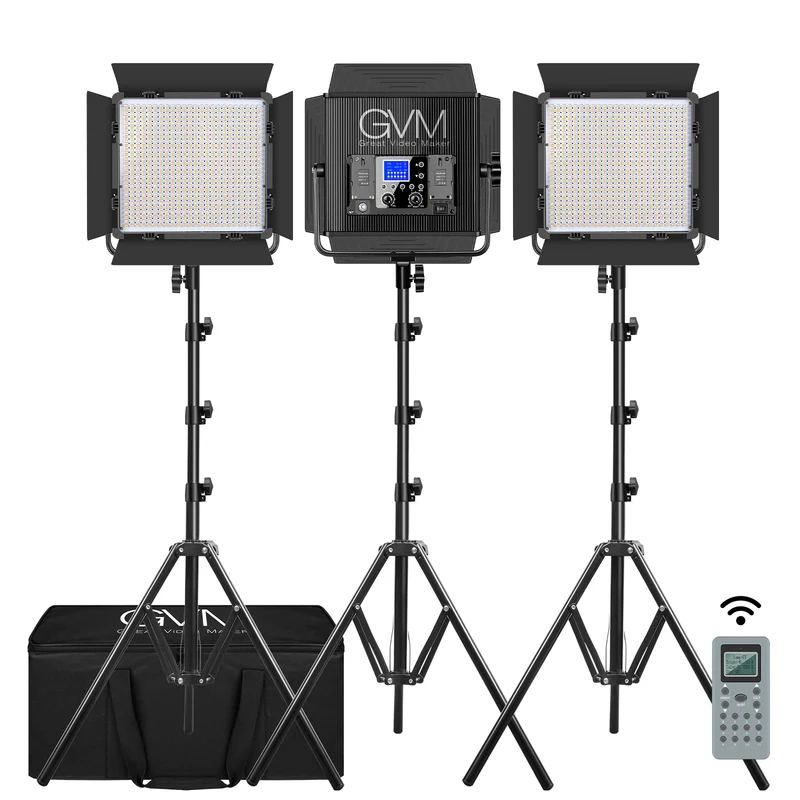 GVM 672S-B 40W Bi-Color LED Light Panel (3-Light Kit)