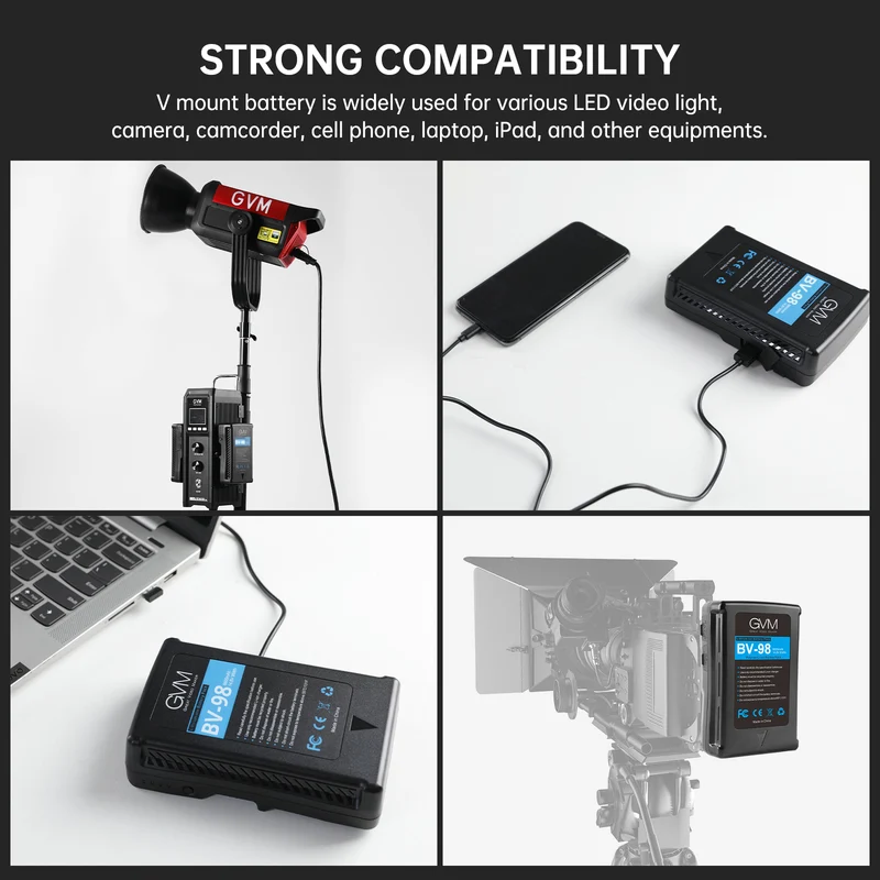 GVM Micro-Series BV-98 Li-Ion V-Mount 2-Battery with Dual Charger Kit