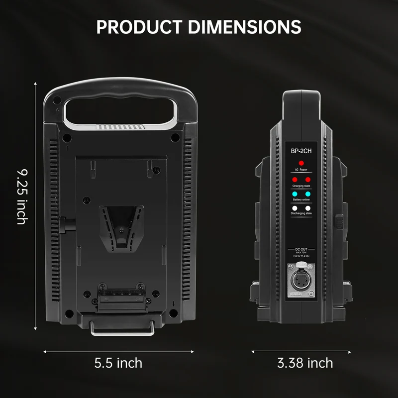 GVM Micro-Series BV-98 Li-Ion V-Mount 2-Battery with Dual Charger Kit