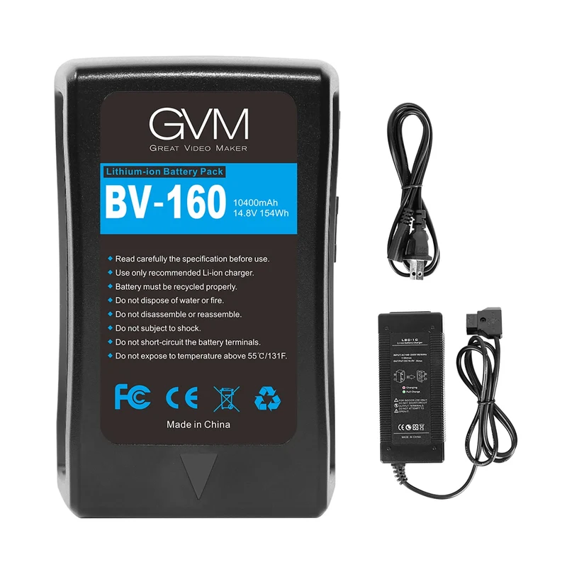 GVM BV-160 Battery both D-Tap and DC outputs