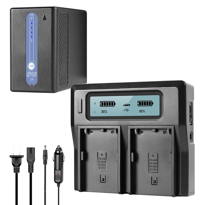 GVM BP-U65 5600mAh Battery with Charger for Sony PMW / PXW Series Cameras