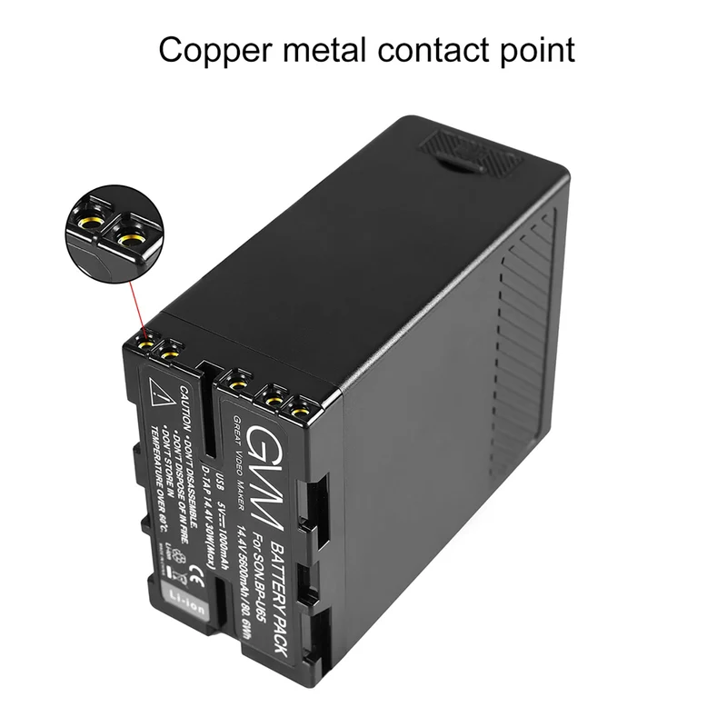 GVM BP-U65 5600mAh Battery with Charger for Sony PMW / PXW Series Cameras