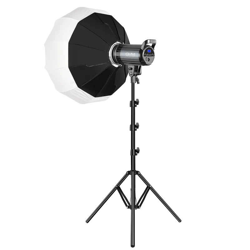 GVM-G100W 90W High Power LED Spotlight Bi-Color Studio Lighting Kit with Lantern Softbox